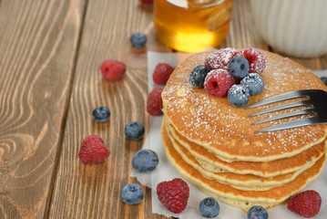 Pancakes with berries