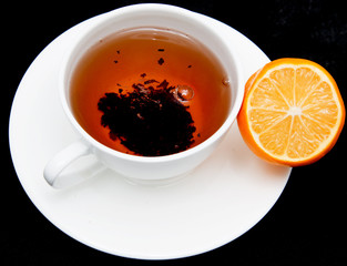 black tea with lemon