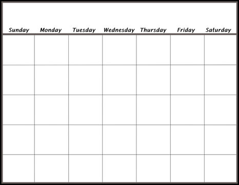 Blank Calendar Page