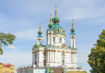 Fototapeta na wymiar Andriyivskyy church in Kiev