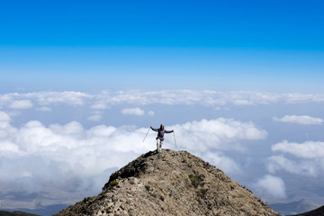 High above the clouds, Mount Meru, Tanzania