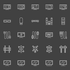 TV line icons