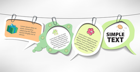 Set of green stickers