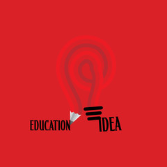 creative idea with pencil vector illustration 
