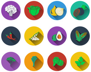 Set of vegetable icons