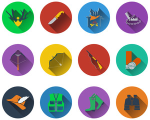 Set of hunting icons