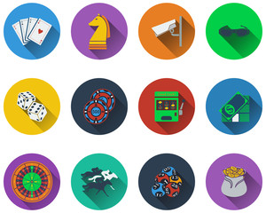 Set of casino icons