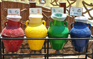 Creative jars for waste sorting at Egypt