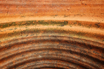 Texture of baked clay