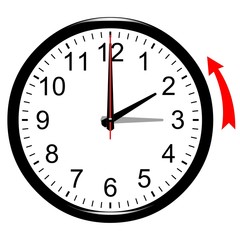 Horloge. A 3h il sera 2h