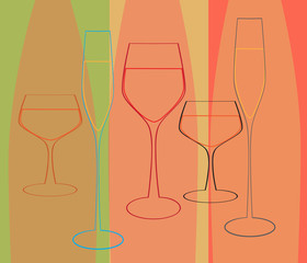 Glasses set vector