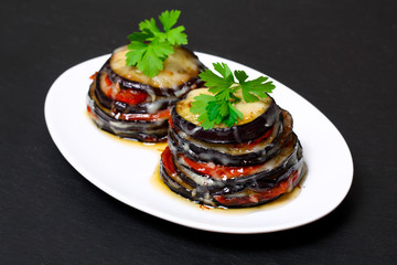 Parmigiana di melanzane: baked eggplant - italy, sicily cousine
