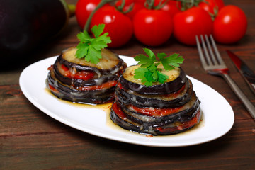 Parmigiana di melanzane: baked eggplant - italy, sicily cousine