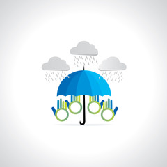 creative umbrella concept vector illustration 
