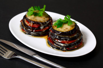 Parmigiana di melanzane: baked eggplant - italy, sicily cousine