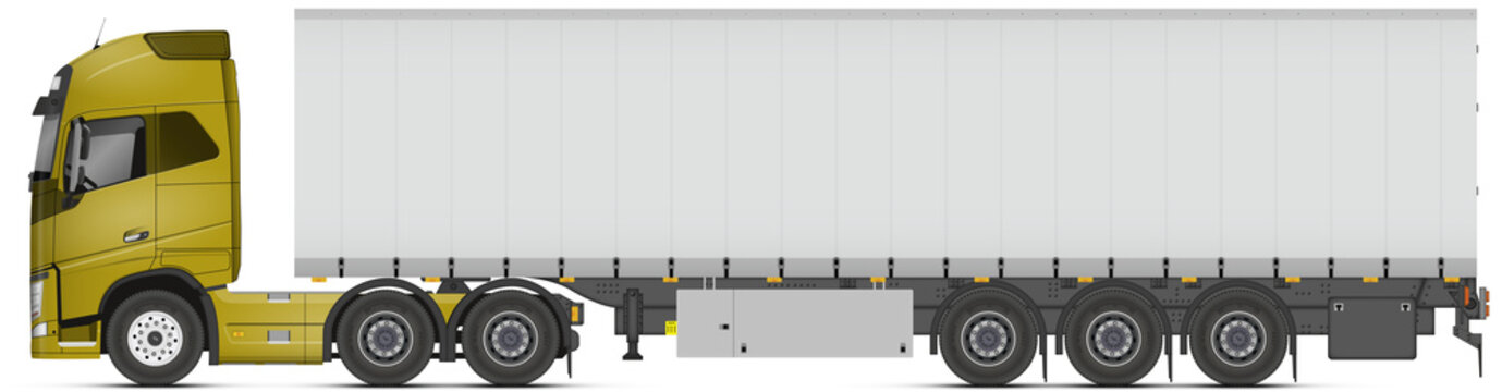 Camion 3 essieu + remorque b&acirc;che V3