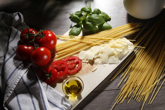 Zutaten Für Italienische Pasta 