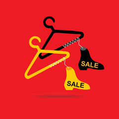 shoe sale concept vector illustration