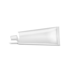Realistic white tube. For cosmetics, ointments, cream, tooth
