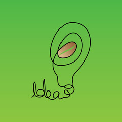 coffee idea bulb vector illustration 