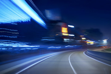 moving forward motion blur background,night scene