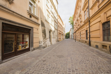 alley -  bystreet Europe Cracow - obrazy, fototapety, plakaty