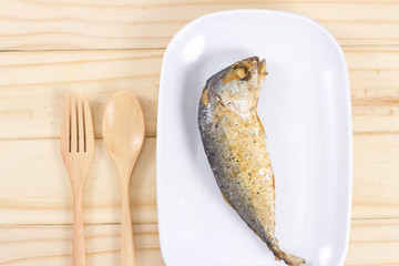 Fried mackerel food fresh