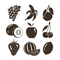 Fruits vector icons