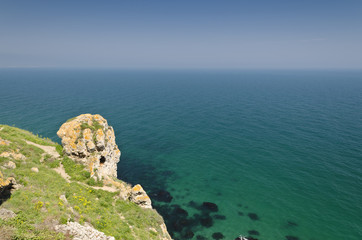 Fototapeta na wymiar Bulgaria, Black Sea. Coastal landscape. Kaliakra headland