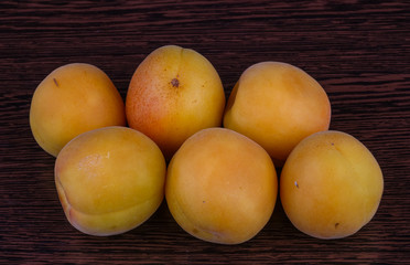 Fresh bright apricots