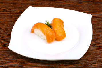 Sushi with salmon