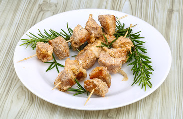 Chicken skewers