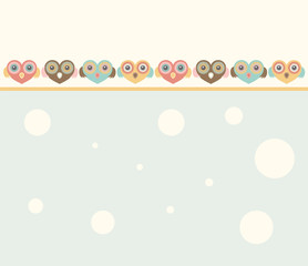 owl as the heart of gentle background wallpaper