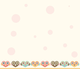 owl as the heart of gentle background wallpaper pink for girls