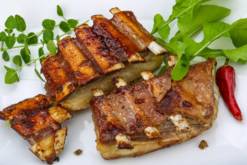 Grilled lamb ribs