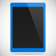 realistic detailed tablet with touch screen isolated