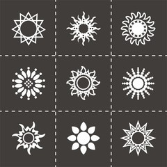 Vector Sun icon set