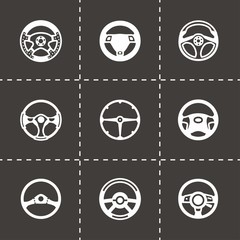 Vector Steering wheels icon set