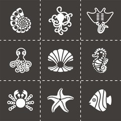 Vector Nautical icon set