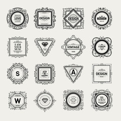 Fototapeta premium Monogram luxury logo template