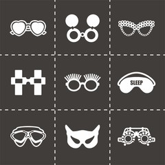 Vector Glasses icon set