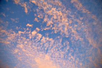 Fototapeta na wymiar sunrise in the colored sky background