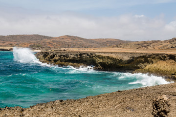 Surf Splashing on Black Coral Beach