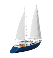 Sailing Yacht Isolated
