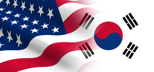 The concept of political relationships the United States with Korea South.