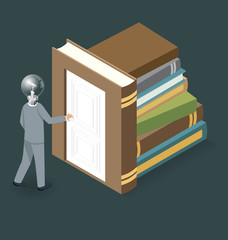 Vector 3d Flat Isometric With Startup Concept