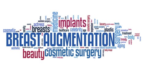 Obraz premium Breast augmentation word cloud