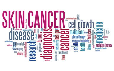 Skin cancer word cloud