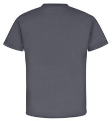 T-Shirt unifarben anthrazit Rücken