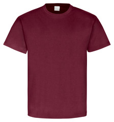 T-Shirt unifarben bordeaux Front